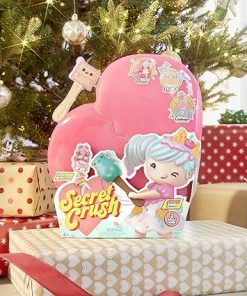Secret Crush Surprise Large & Small Dolls – Sundae Swirl, Winnie Wafflecone Candy-Themed Hammer, Heart-Shaped Display Case for Storage & A Stand, Beads & Lanyard for DIY Jewelry – Kids Ages 3+ 2