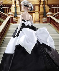 Barbie Collector BFMC Doll, 11.5-inch, Wearing Black and White Ball Gown, with Platinum Hair and Vintage Face Sculpt, Includes Doll Stand and Certificate of Authenticity 2