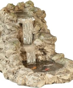 Melody Jane Dolls Houses Dollhouse Grey Waterfall with Pond Miniature Garden Accessory 1:12 Scale