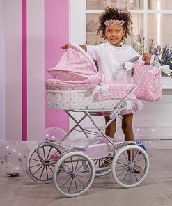 JC Toys | Berenguer Boutique | Royal Baby Doll Pram | Pink | Ages 3+ 2