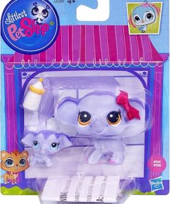 Littlest Pet Shop Elephant and Baby Elephant Figure Set 2