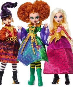Monster High Skullector Hocus Pocus Dolls – Winifred, Mary, Sarah, and Binx Collectible Set with Articulated Figures, Witchy Dresses, Accessories, and Display-Ready Packaging