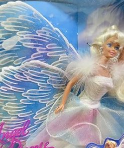 ANGEL PRINCESS BARBIE “Flying” DOLL w Glittery Gown & WINGS (1998) 2