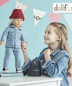 World Girls 18 inch Fashion Doll Set Katie(Australia) Fashion Dress Up Doll with Hair for Styling, Clothes, Shoes and Accessories. Silver Blonde Hair and Blue Eyes, Caucasian 2