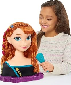 Disney’s Frozen 2 Queen Anna Deluxe Styling Head and Accessories, 18-pieces, Red Hair, Kids Toys for Ages 3 Up by Just Play 2