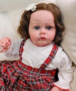 Pinky Reborn Realistic Baby Dolls That Look Real 20 in Vinyl Baby Doll 3D Painted Skin Soft Cloth Body Realistic Newborn Baby Dolls for Kids with Accessories 2