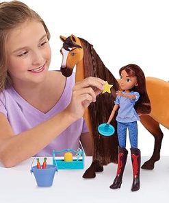 Just Play DreamWorks Spirit Riding Free Deluxe 14 Inch Spirit Horse and 11.5 Inch Lucky Doll Set with Accessories, Kids Toys for Ages 3 Up 2