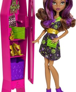 Monster High Ghoul-La-La Locker Vehicle with Clawdeen Wolf Doll