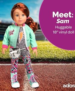 Adora Amazing Girls – 18” Fashion Doll, Poseable Limbs, Rooted Hair for Styling, Open and Close Eyes, Soft Huggable Body | Stylish Playmate (Sam) 2