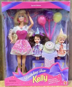 Barbie Birthday Fun KELLY Giftset Special Edition w Barbie, Kelly & Chelsea Dolls & Accessories (1996)
